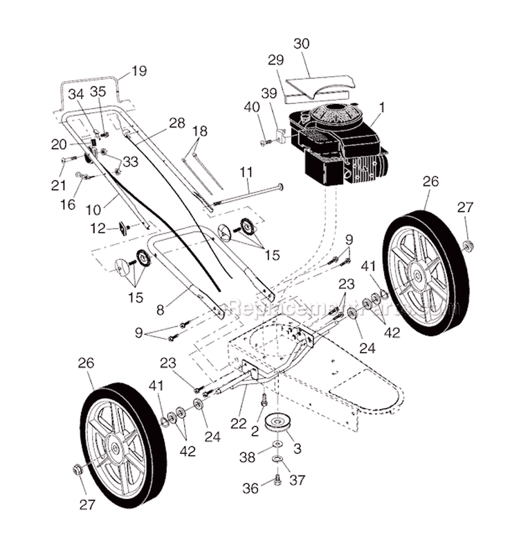 Page A Diagram and Parts List for WT6000  Weed Eater Trimmer